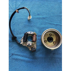 zapalování, alternátor, magneto, volnobezka, 2 cívky